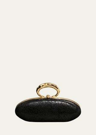 Molten Gold Bullet Minaudiere - Black