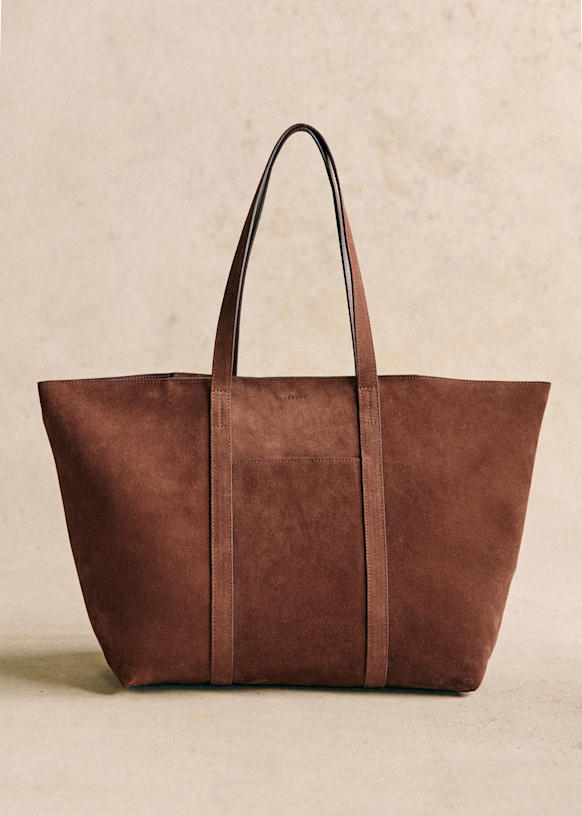 Sezane Gabin Bag - Chocolate - Bovine Leather 