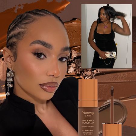 Content creators Symphani Soto and Imani Randolph juxtaposed with shade-inclusive complexion products