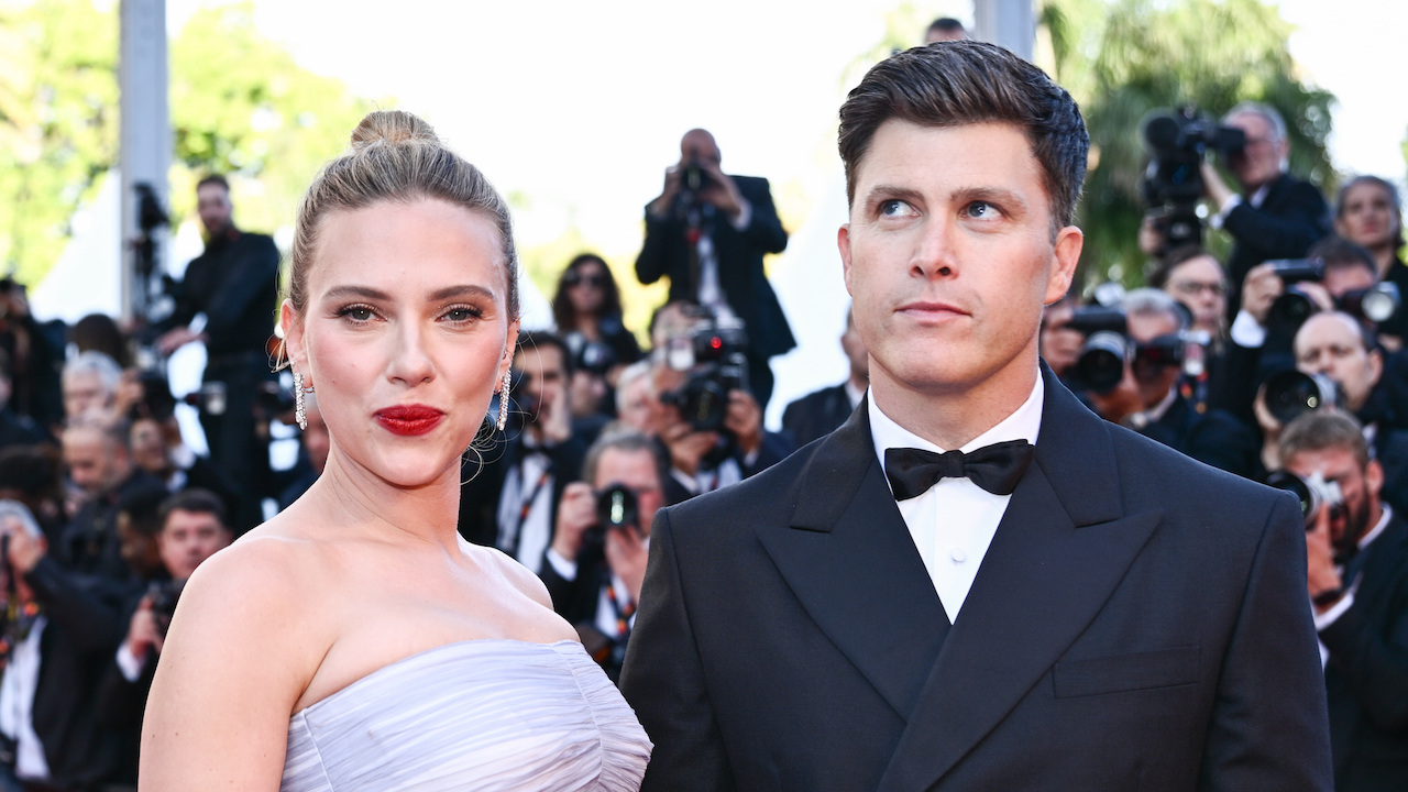 scarlett johansson and colin jost at the 2025 cannes film festival