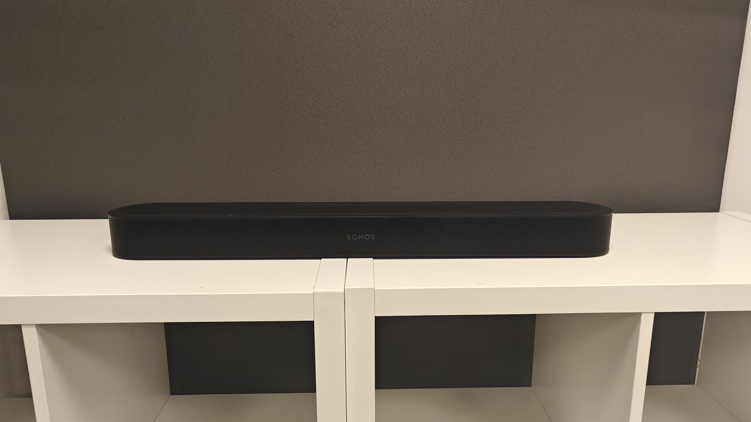 Sonos Beam Ultra on a white table