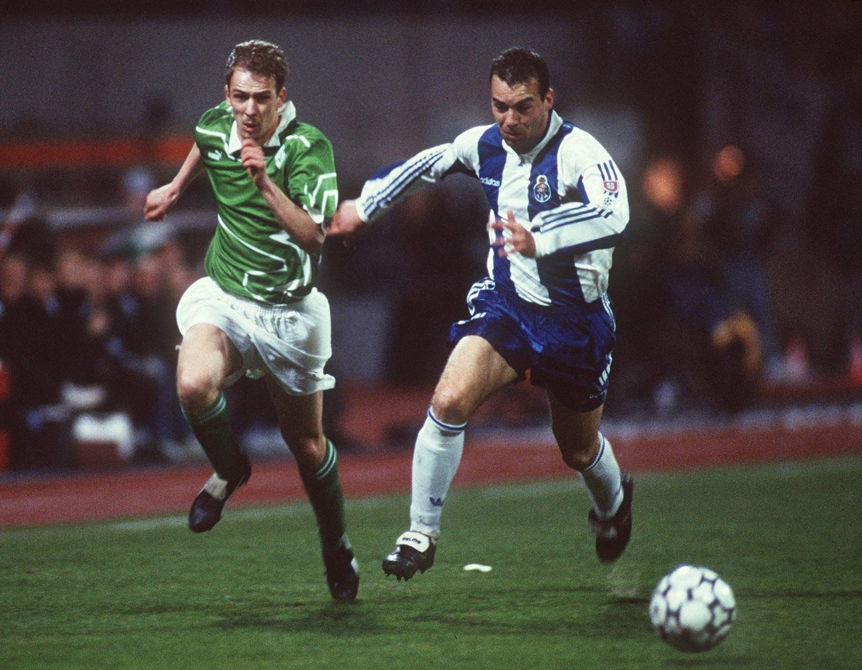 Porto in action against Werder Bremen in the Champions League in March 1994.