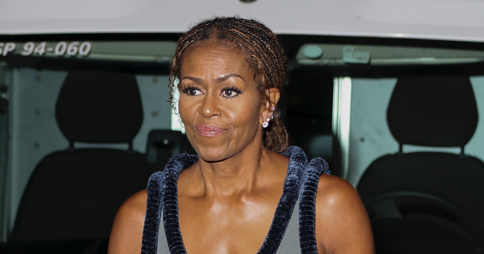 Michelle Obama was spotted attending Celine Dion&rsquo;s concert in Paris, where she made a stylish appearance in a Diotima dress and carried a Liffner bag