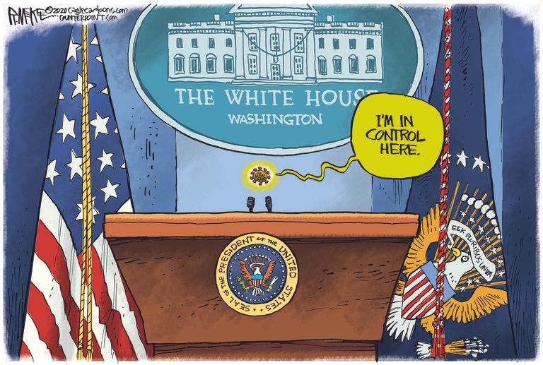 Political Cartoon U.S. Trump COVID White House