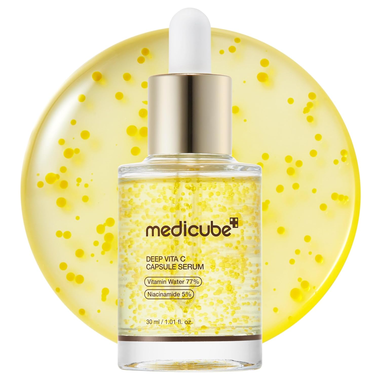 Medicube Deep Vitamin C Capsule Serum | Hydrating Vitamin C Serum for Dull &amp;amp; Uneven-Looking Skin With Visible Concerns | Liposome Capsules for Smooth, Radiant Texture | Korean Skincare 1.01 Fl.oz