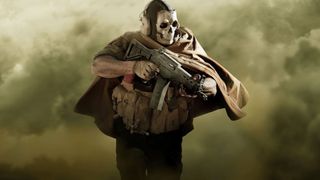 Meilleurs jeux de bataille royale : un personnage de Warzone portant un masque de squelette et tenant un fusil d'assaut