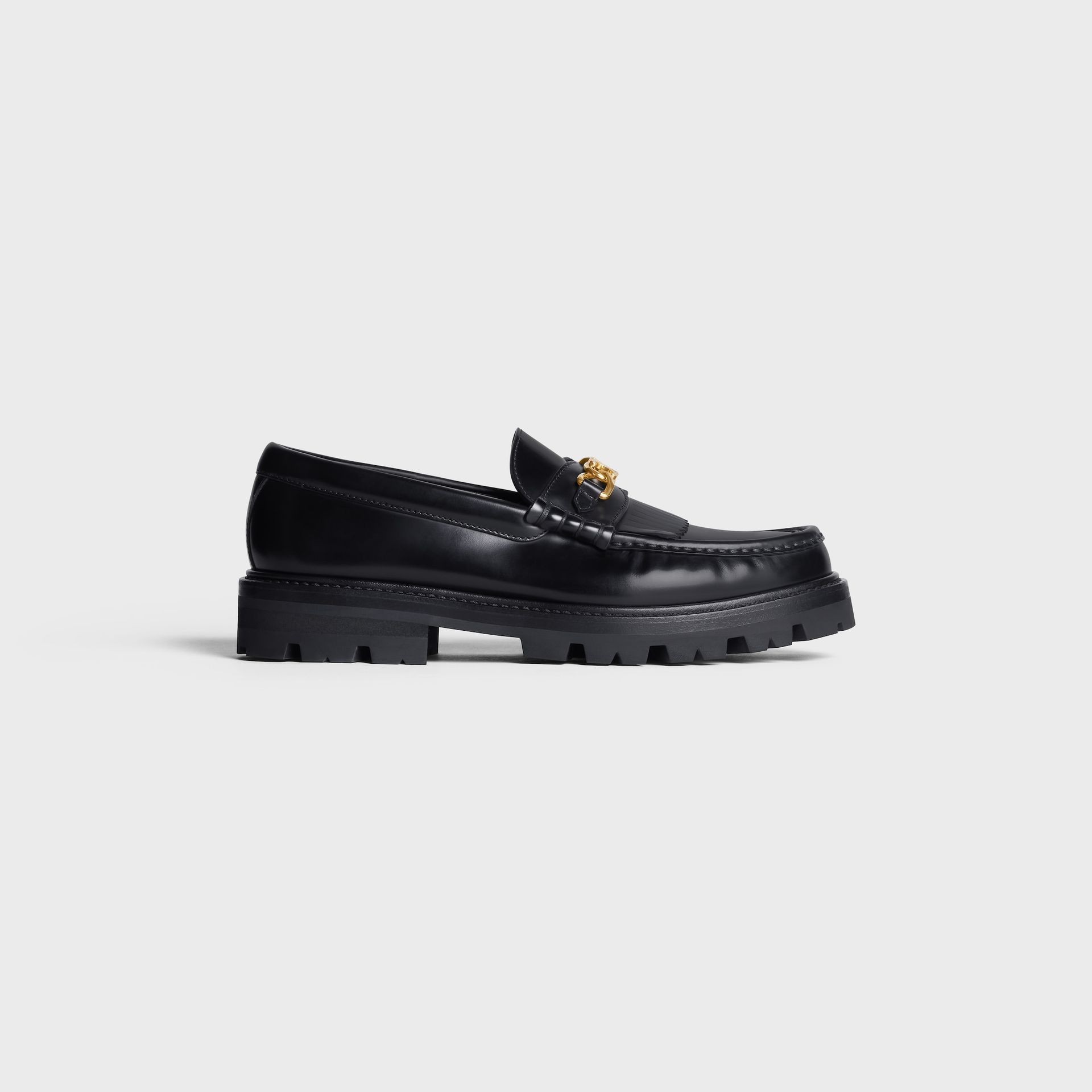 Celine Margaret Loafer With Triomphe Chain in Polished Bull