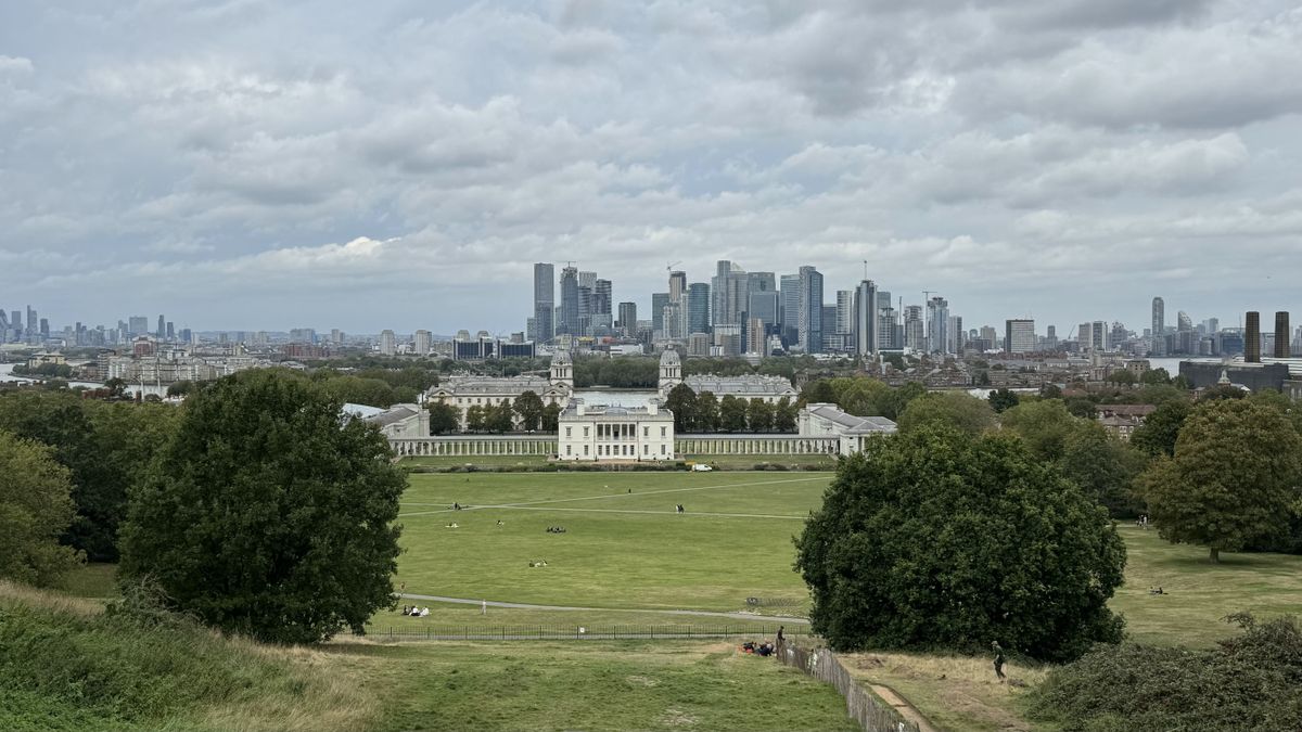 The East London skyline from Greenwich Park