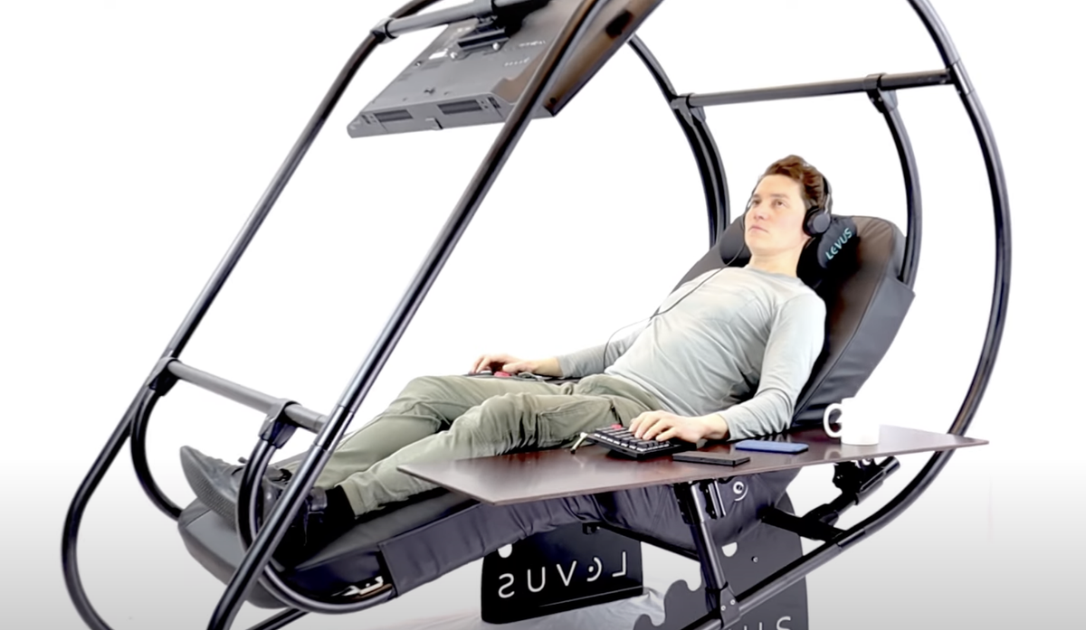 I sincerely thought this 'zero gravity ergonomic workstation' was a ...