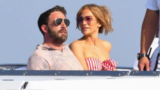 amalfi, italy july 28 ben affleck and jennifer lopez are seen on july 28, 2021 in amalfi, italy photo by megagc images