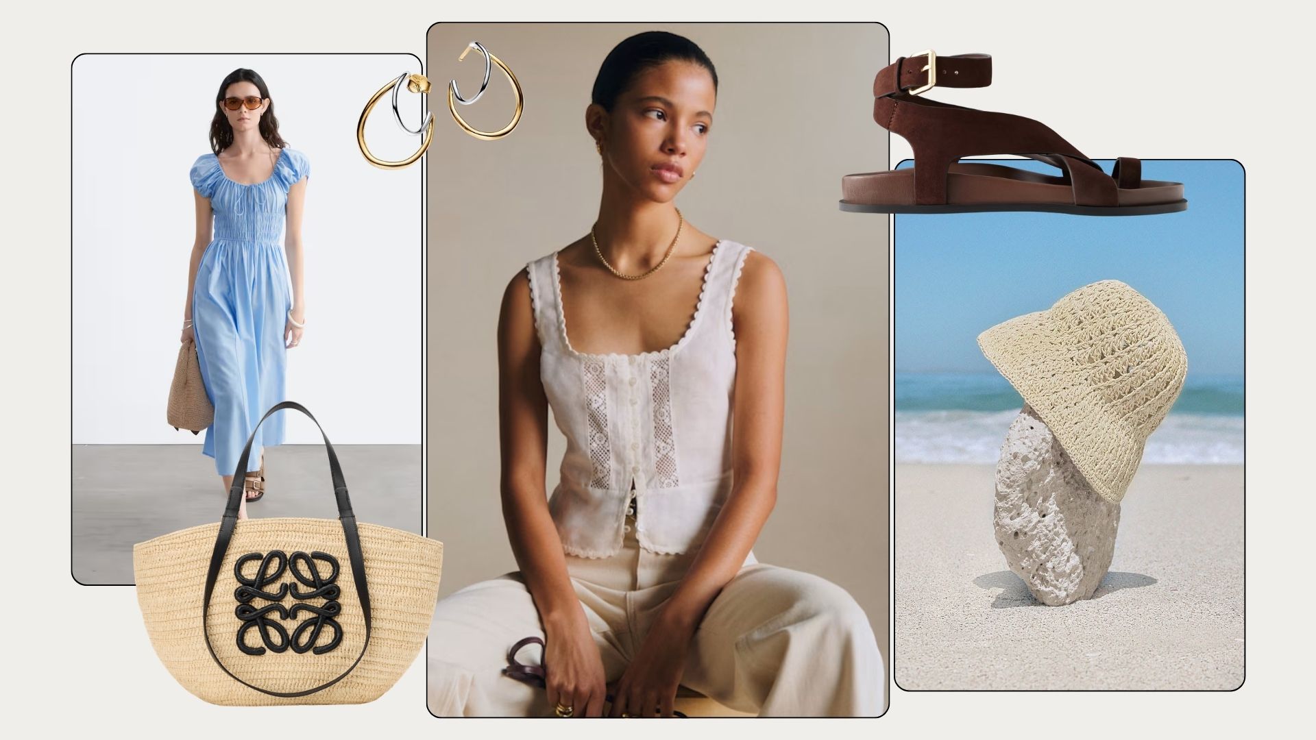 Looks and products from &amp; Other Stories, Loewe, Sezane, Pandora, Net-a-Porter and Hobbs