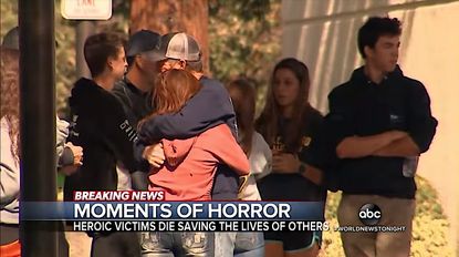 People in Thousand Oaks, California, mourn victims of a mass shooting