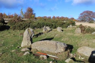 The replica stone circle was smaller than usual, but archaeologists said it followed the local pattern for genuinely ancient stone circles in the northeast of Scotland.