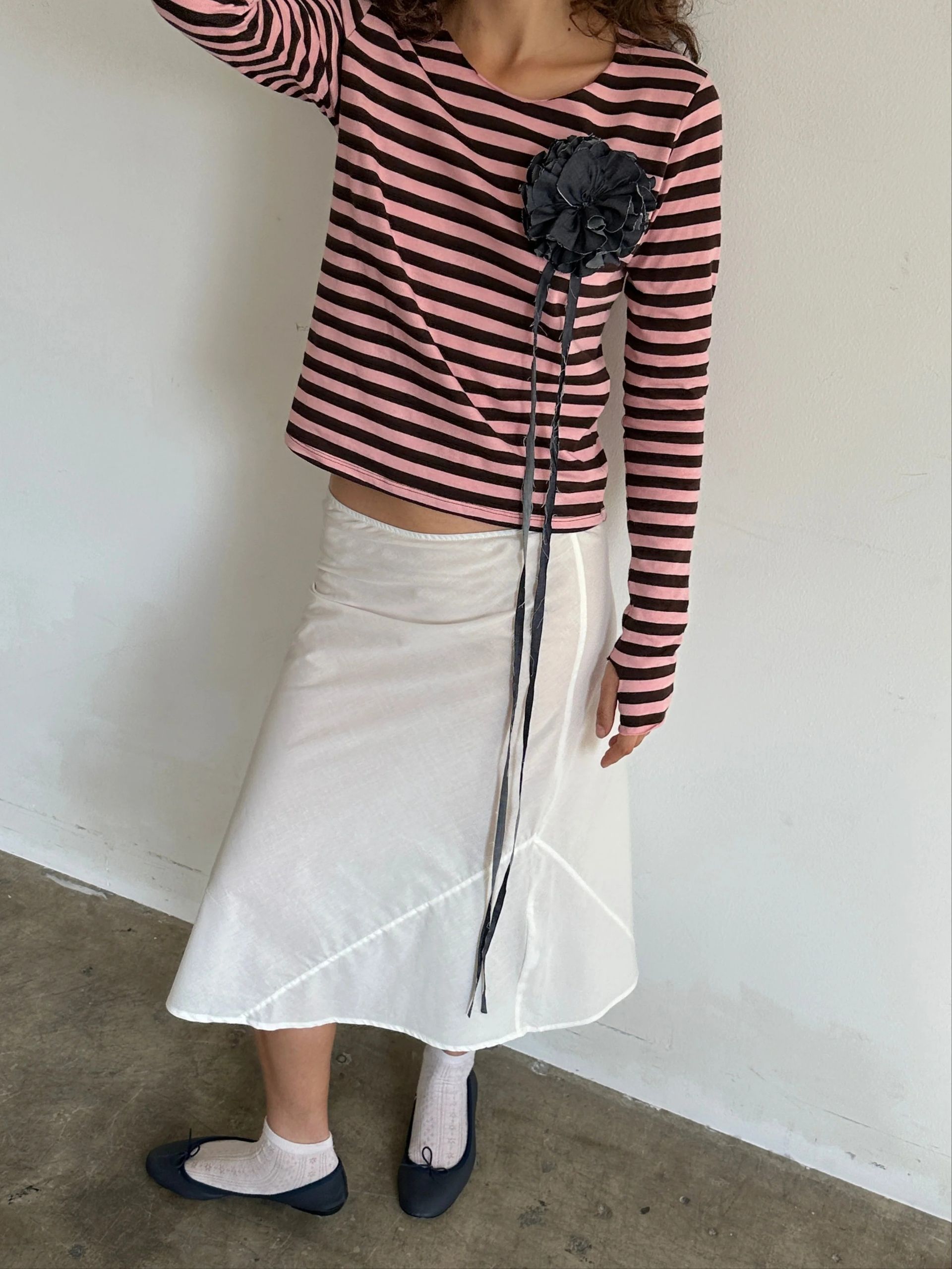 Charlie Beads, The 90's Bias Skirt White