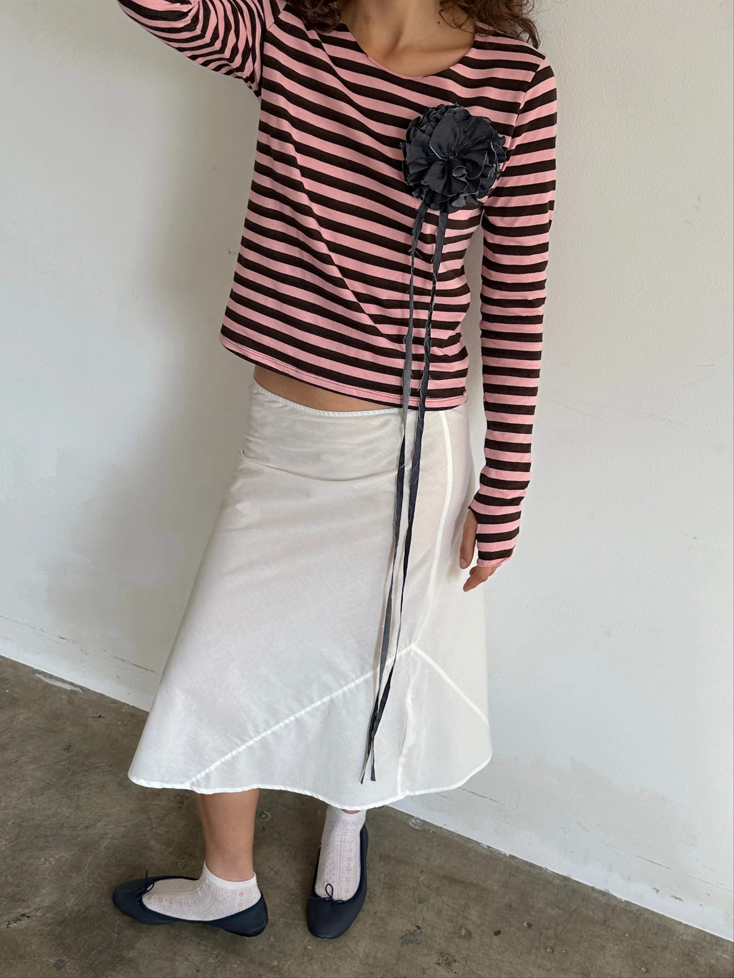 Charlie Beads, The 90's Bias Skirt White