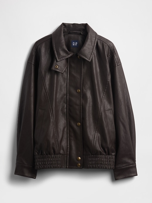 Oversized Vegan Leather Jacket