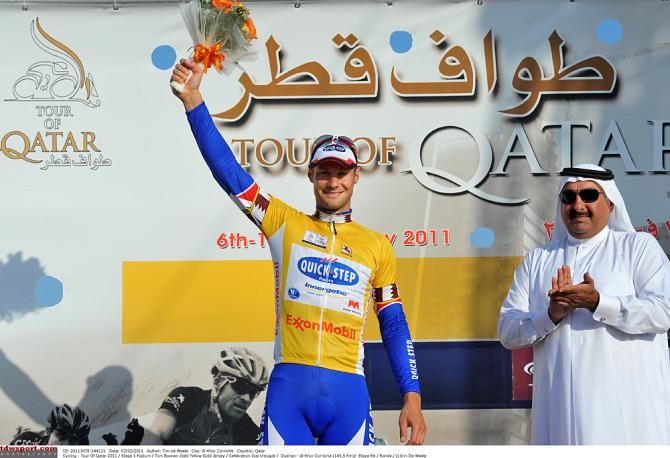 Tom Boonen took the lead on stage 1 of the 2011 Tour of Qatar