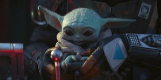 baby yoda in the madalorian ship