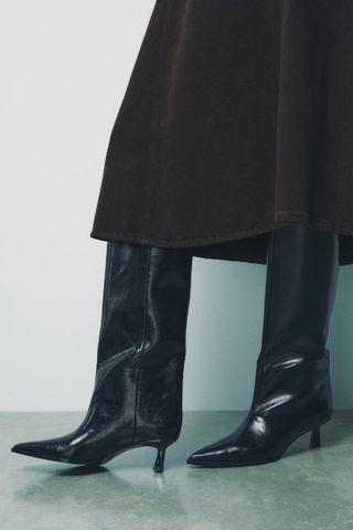 Zara Kitten Heel Boots