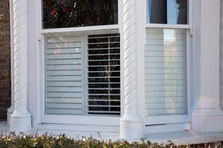 sash windows with shutters