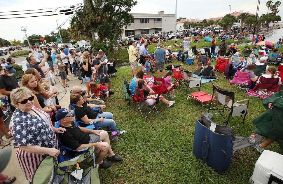 SpaceX's historic astronaut launch try draws huge crowds despite NASA warnings