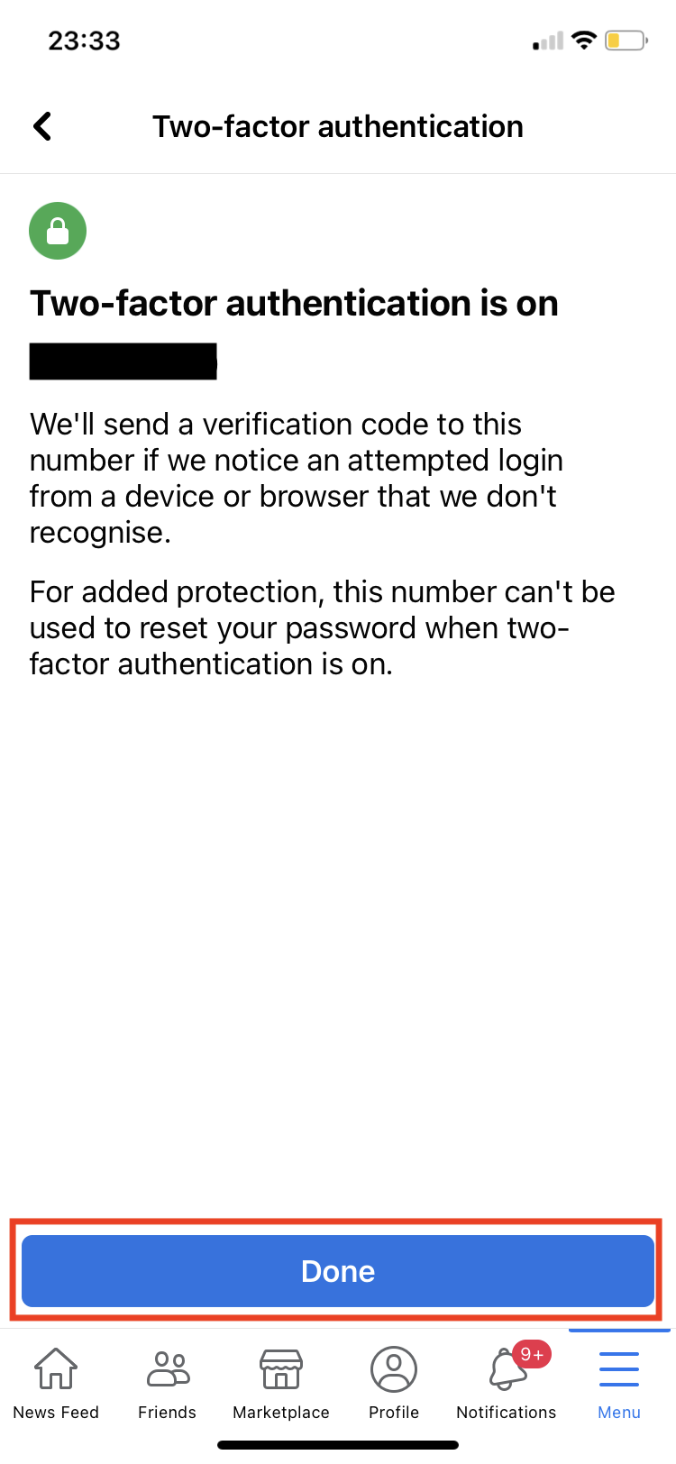 How to set up two-factor authentication on Facebook using a mobile app