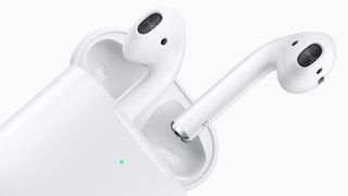 Product shot of AirPods, one of the best Apple headphones