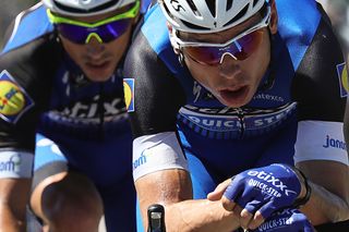 Etixx-QuickStep teammates Tony Martin and Julian Alaphilippe in a breakaway stage 16 Tour de France