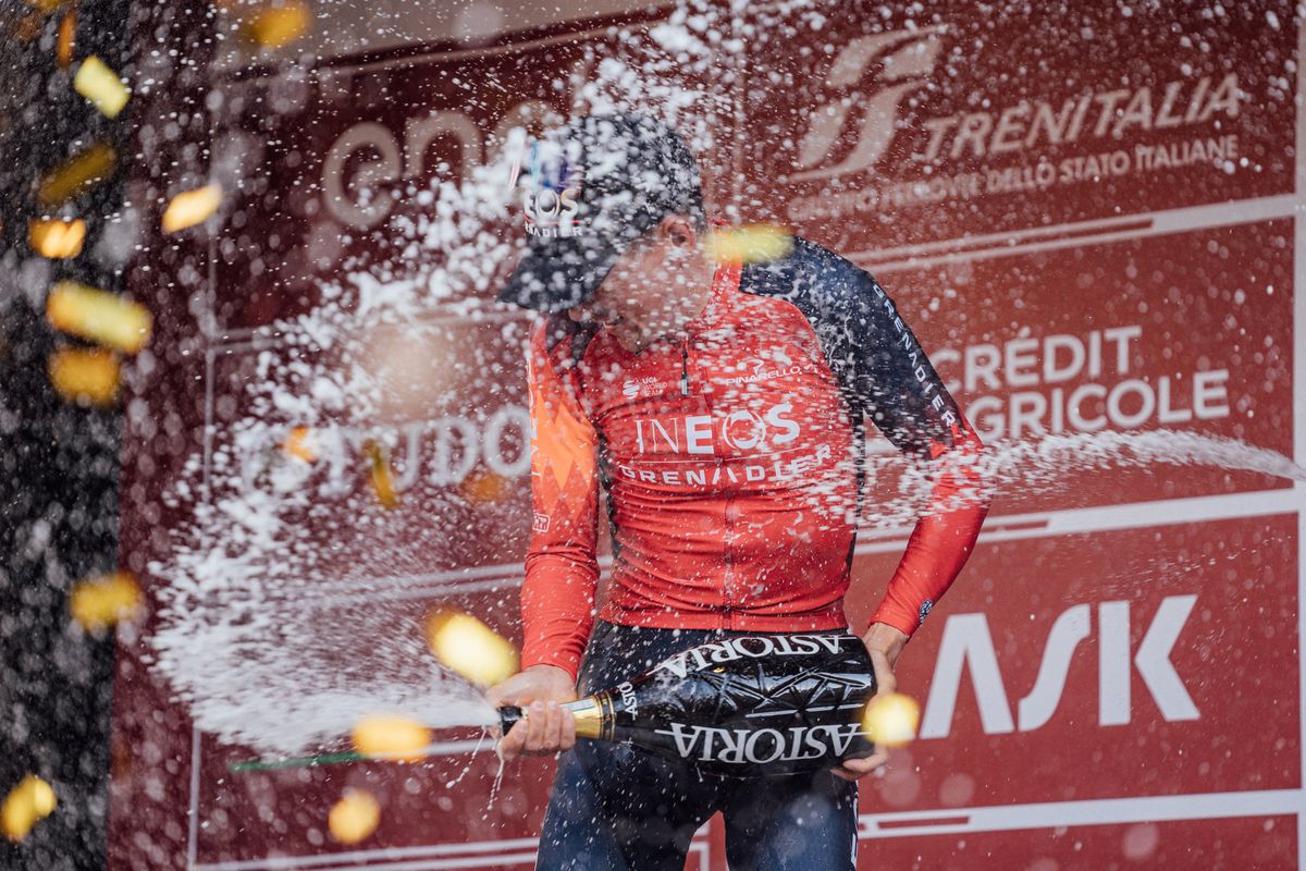 2023 Strade Bianche - Tuscany, Italy - Tom Pidcock, Ineos Grenadiers, wins the 2023 Strade Bianche.