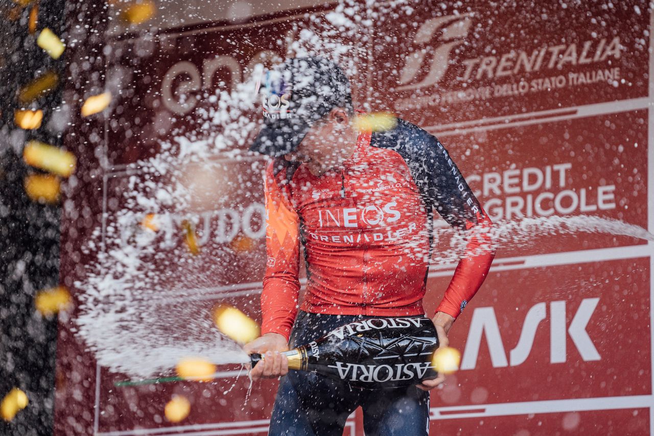 2023 Strade Bianche - Tuscany, Italy - Tom Pidcock, Ineos Grenadiers, wins the 2023 Strade Bianche.