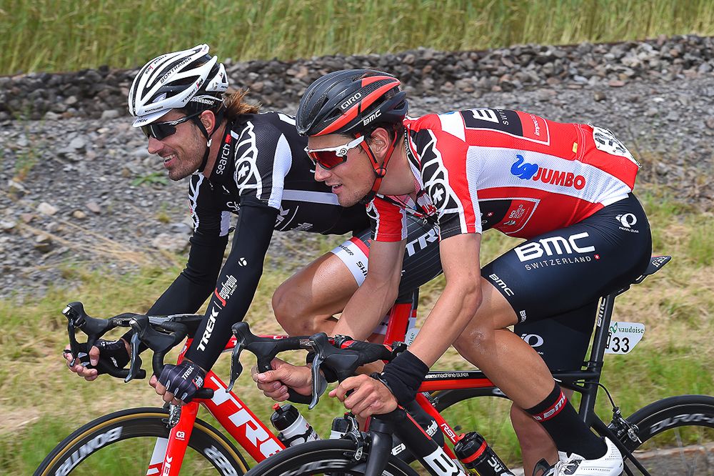 Fabian Cancellara and Silvan Dillier during stage 4 at the Tour de Suisse