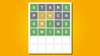 Wordle answer 706 on a yellow background