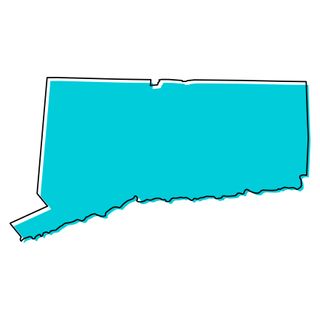 Connecticut map shape united states of America