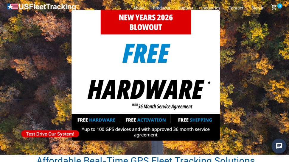 US Fleet Tracking website screenshot (January 2026).