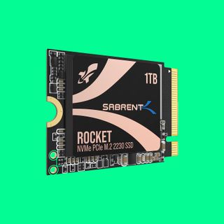 The best gaming SSD for Steam Deck, on a green background
