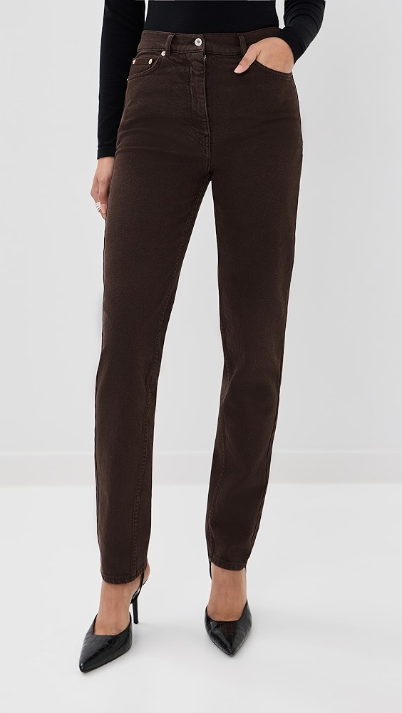 Another Tomorrow Slim Denim Pants