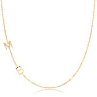 Custom Gold Necklace - 2 Letter