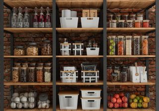 Organized Pantry Items, Non Perishable Food Staples