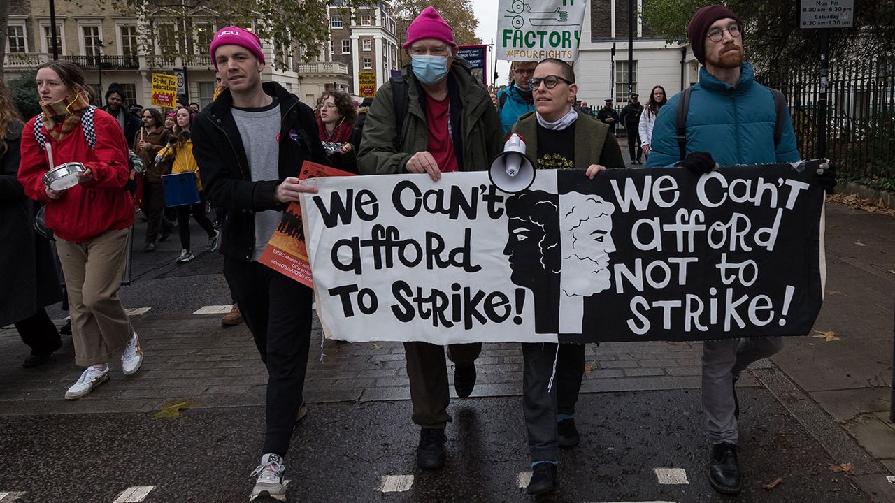 Striking education workers