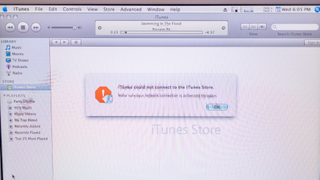 iMac G4 showing iTunes
