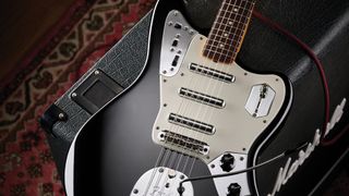 Fender's Johnny Marr Signature Special Jaguar shot on a Vox AC30 amp