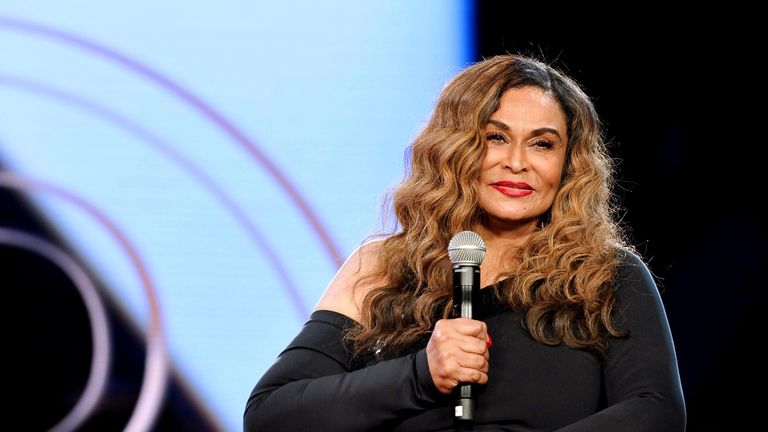 atlanta, ga october 05 tina knowles attends tyler perry studios grand opening gala arrivals at tyler perry studios on october 5, 2019 in atlanta, georgiaphoto by prince williamswireimage