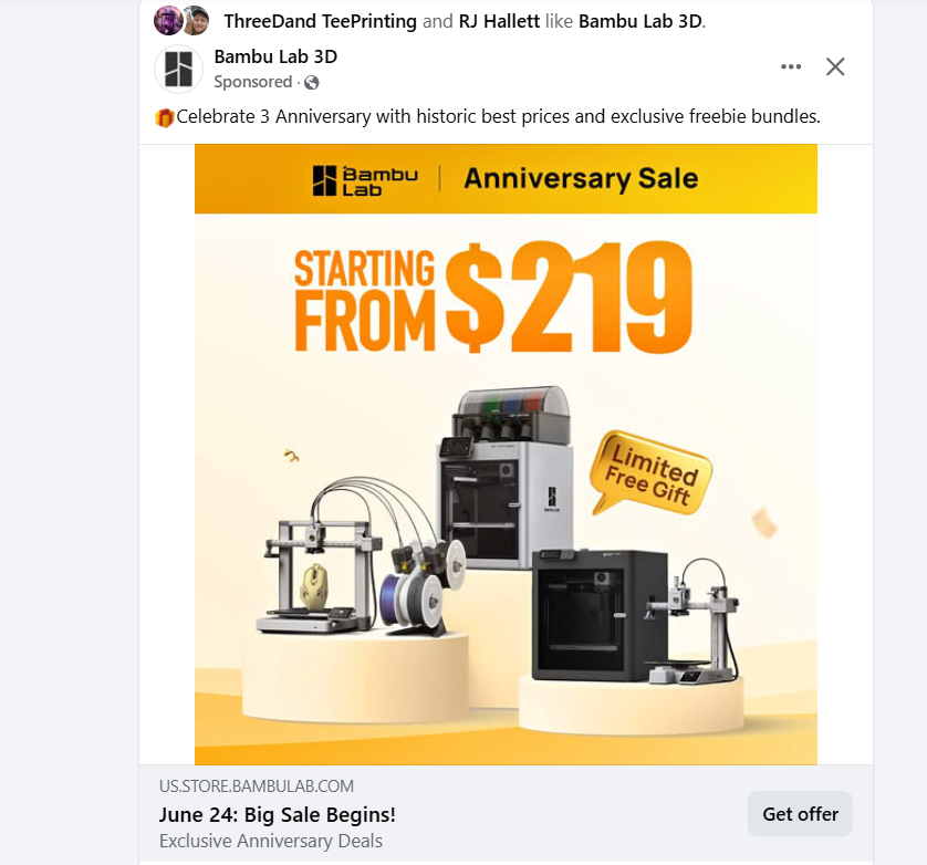 Bambu Lab Scam Alert