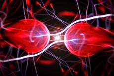 Artist's conception of a particle collision.