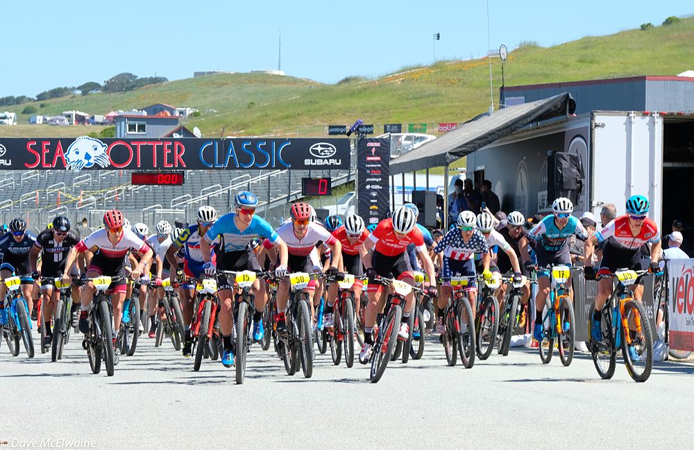 The start of the Pro Men's field contained over 60 racers
