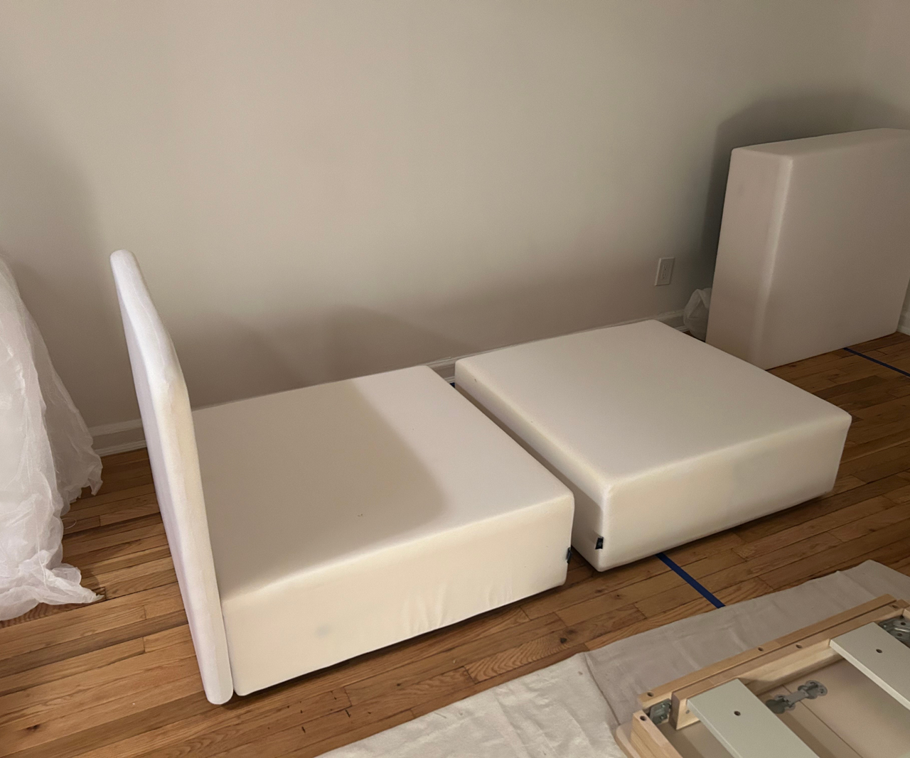 couch parts in assembly