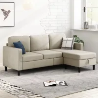 Sectional Sofa with Movable Ottoman: was $590 now $159 @ Walmart