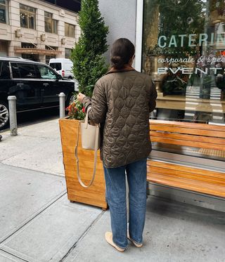 Street Style of Old Navy Barn Jacket