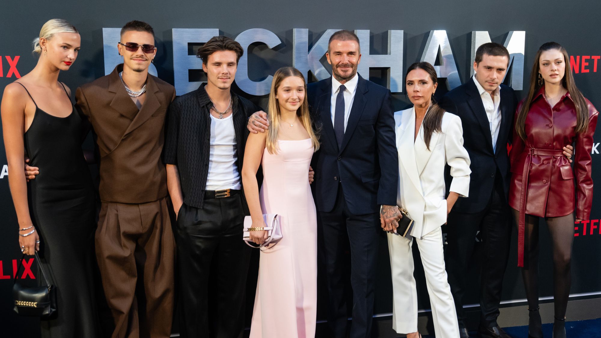 The Beckham family attends the documentary of 'Beckham'