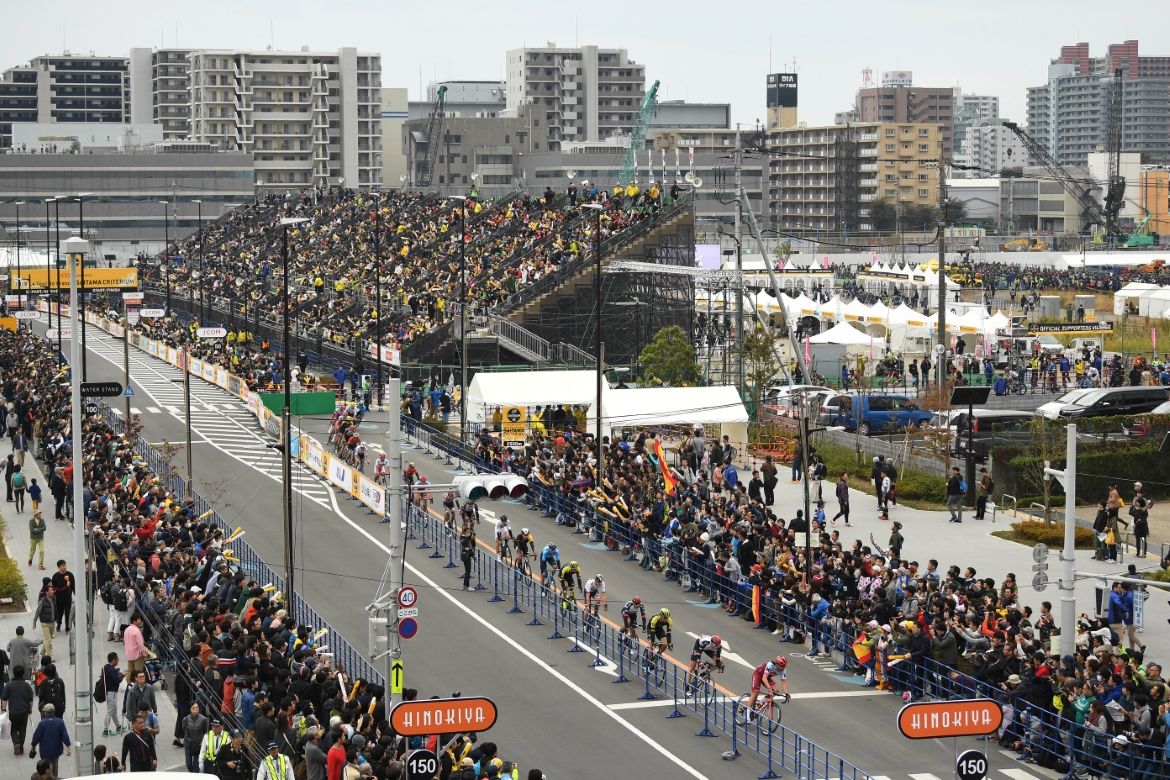 There were huge crowds in attendance at the Saitama Criterium